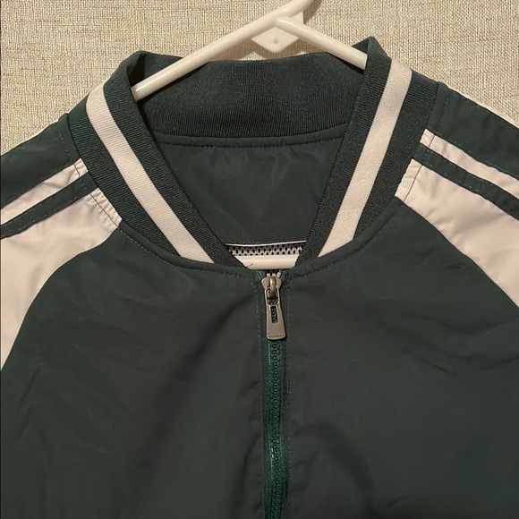 Women’s Varsity Green and White Jacket - Picture 3 of 7